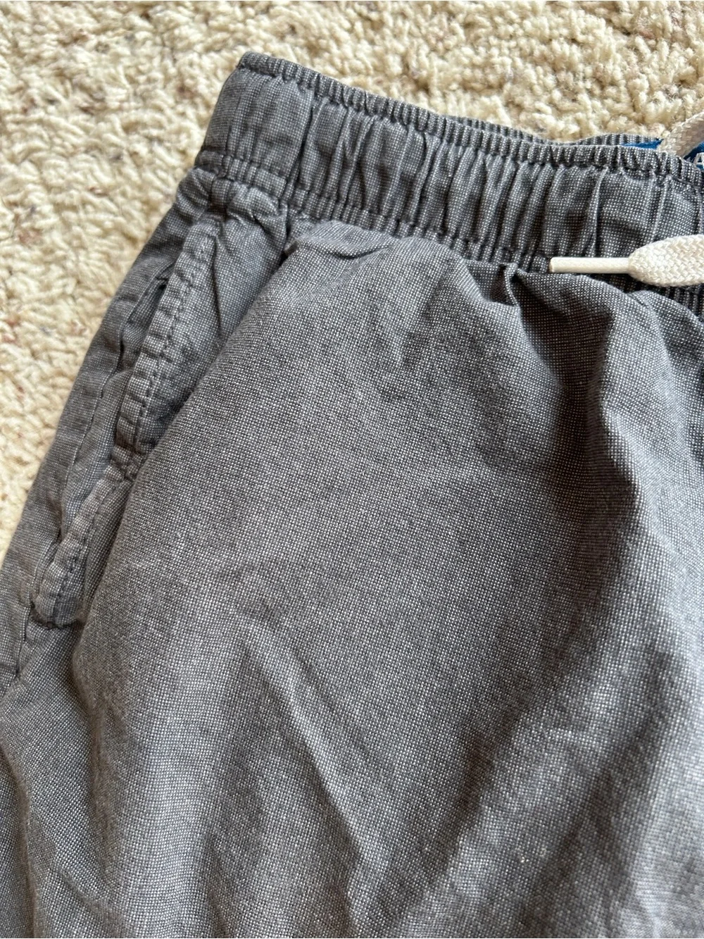 Men's Gray and Black Elastic Waist Casual Shorts, Old Navy